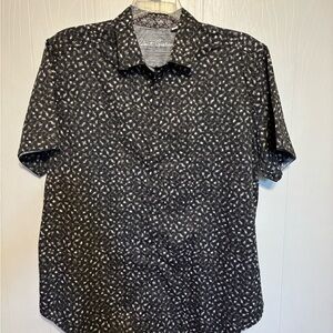 Robert Graham Shirt Mens 2XL Classic Short Sleeve Allover Print Button Up